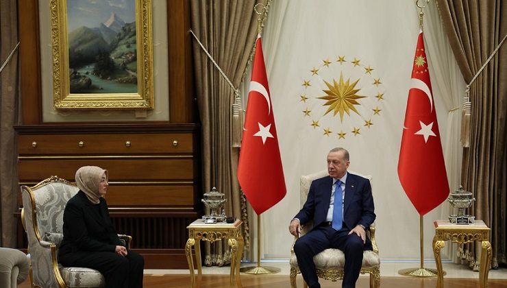 Cumhurbaşkanımız Erdoğan, Sinan Ateş’in eşi Ayşe Ateş’i kabul etti