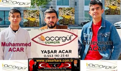 ACARGÜL ÇİÇEKÇİLİK “Dost ve Müşterilerinin Daima Hizmetinde”