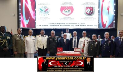 Millî Savunma Bakanımız Yaşar GÜLER ve TSK Komuta Kademesi, Kuzey Kıbrıs Türk Cumhuriyeti Toplumsal Direniş Bayramı ve Silahlı Kuvvetler Günü Resepsiyonuna Katıldı