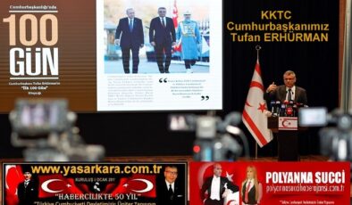 KKTC Cumhurbaşkanımız Tufan ERHÜRMAN: “Beş yıllık süreyi Kıbrıs Türk halkı açısından yeniden doğuş dönemi olarak kullanacağız” Ve “İkinci 100 günde yine burada olacağız, aynı şeffaflığı sürdüreceğiz” Dedi…