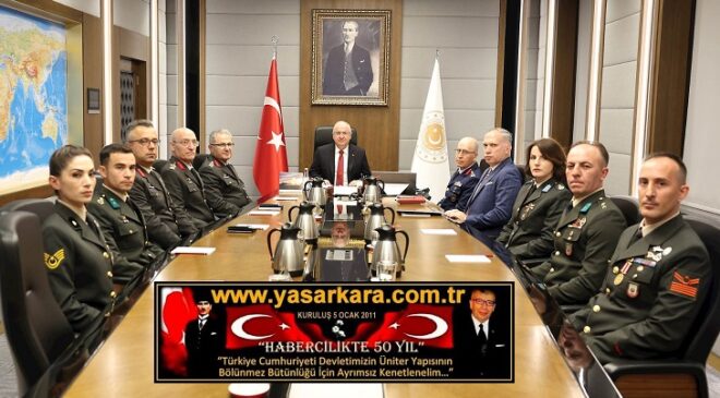 Millî Savunma Bakanımız Yaşar GÜLER, Türk Kara Kuvvetlerinin Kuruluş Yıl Dönümü Dolayısıyla Kara Kuvvetleri Komutanı Orgeneral Metin TOKEL’i ve Beraberindeki Personeli Kabul Etti…