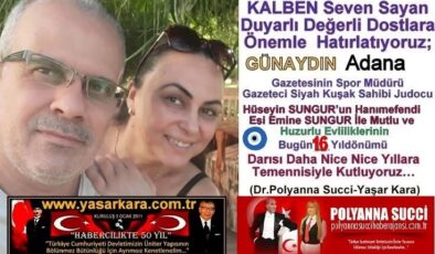 Emine & Hüseyin SUNGUR Çiftinin, Mutlu ve Huzurlu Evliklerinin 16.Yıldönümü. Kutluyoruz…