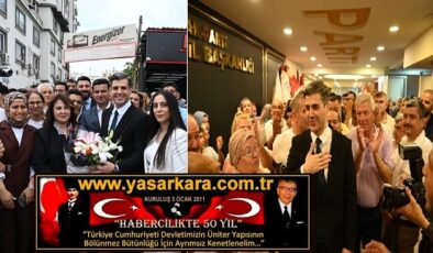 Adana İl Başkanlığı Binasına gelerek görevine başlayan İktidar Partisi  AK Parti Adana İl Başkanı  Av. Mustafa ÖZKAN, Parti Binası önünde Binlerce Ak Partili  tarafındın büyük bir Coşku ile karşılandı