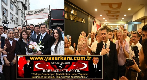 Adana İl Başkanlığı Binasına gelerek görevine başlayan İktidar Partisi  AK Parti Adana İl Başkanı  Av. Mustafa ÖZKAN, Parti Binası önünde Binlerce Ak Partili  tarafındın büyük bir Coşku ile karşılandı