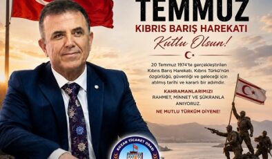 Kozan Ticaret Odası Başkanı,Güçlü Değerimiz Mustafa KANDEMİR’den, Kıbrıs Barış Harekatımızın 52.Yılıdönümü Kutlaması…
