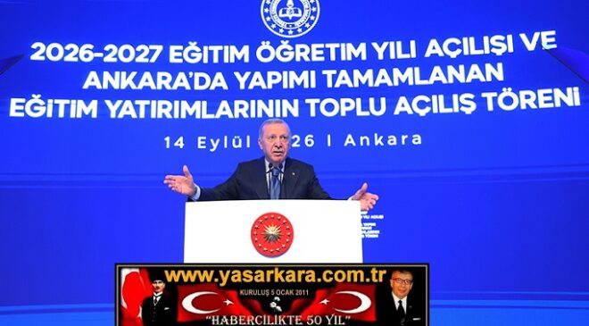 Cumhurbaşkanımız  ERDOĞAN, “Eğitimde fırsat eşitliğini yaygınlaştırmak, eğitimin kalitesini artırmak için her türlü imkânı seferber etmiş durumdayız”