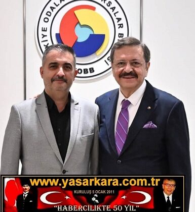 Adana Kozan Ticaret Odası Yönetim Kurulu Başkanı Volkan Bayrakçı ve Meclis Başkanı Bahadır Abdullah Ünler, beraberlerindeki heyet ile birlikte Türkiye Odalar ve Borsalar Birliği (TOBB) Başkanı M. Rifat Hisarcıklıoğlu’nu makamında ziyaret etti.​